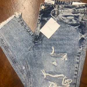 Distressed Mom Jeans